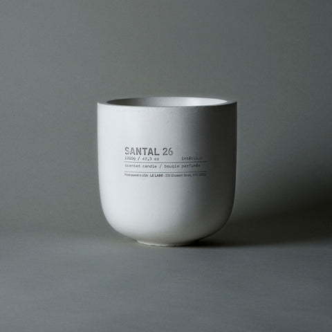 Le Labo Fragrances SANTAL 26 | large white concrete candle